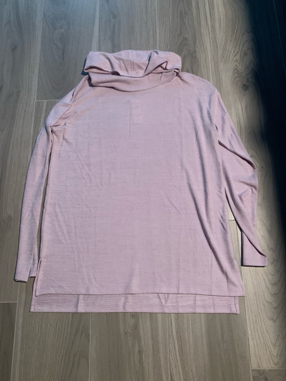 GAP Long Sleeve Turtleneck Top in Light Pink
